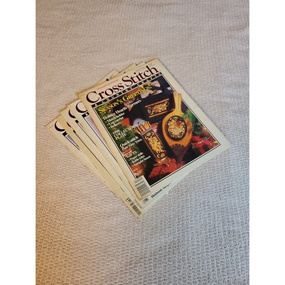 Cross Stitch & Country‎ Crafts - Lot Of 5 Vtg '86-91 Editions